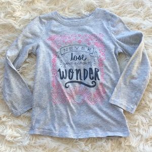 5 $25 cat & jack graphic long sleeve tee 4t